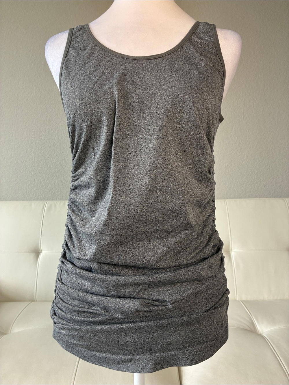 Isabel Maternity by Ingrid & Isabel Heather Gray Ruched Tank